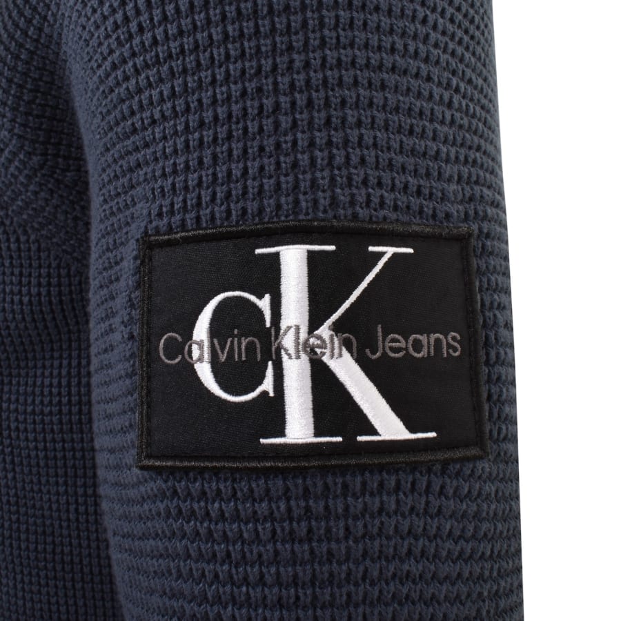 Calvin Klein Jeans Badge Easy Jumper Blue Mainline Menswear Denmark