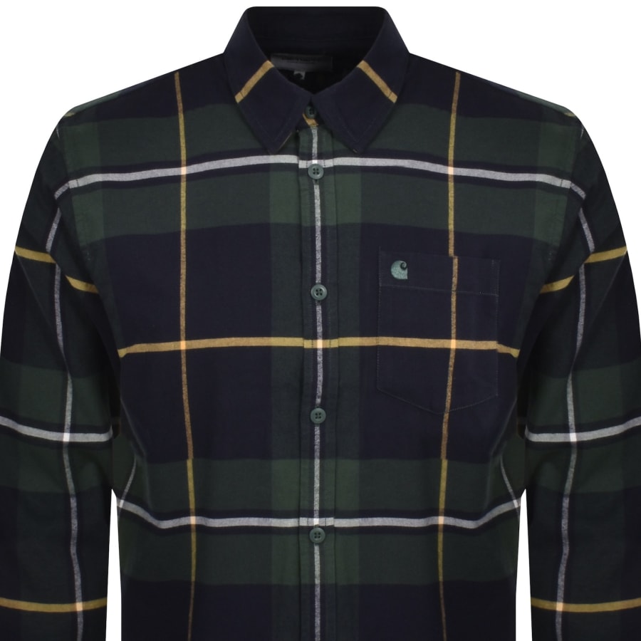 Image number 2 for Carhartt WIP Garnett Check Loose Fit Shirt Green