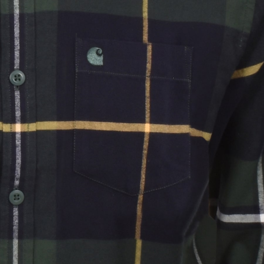 Image number 3 for Carhartt WIP Garnett Check Loose Fit Shirt Green