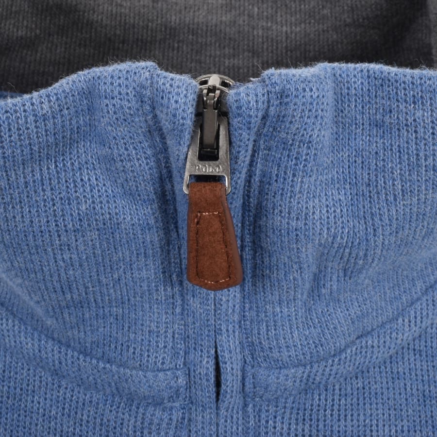 Image number 4 for Ralph Lauren Quarter Zip Sweatshirt Blue
