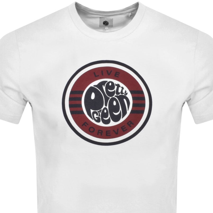 Pretty Green Live Forever T Shirt White Mainline Menswear Ireland
