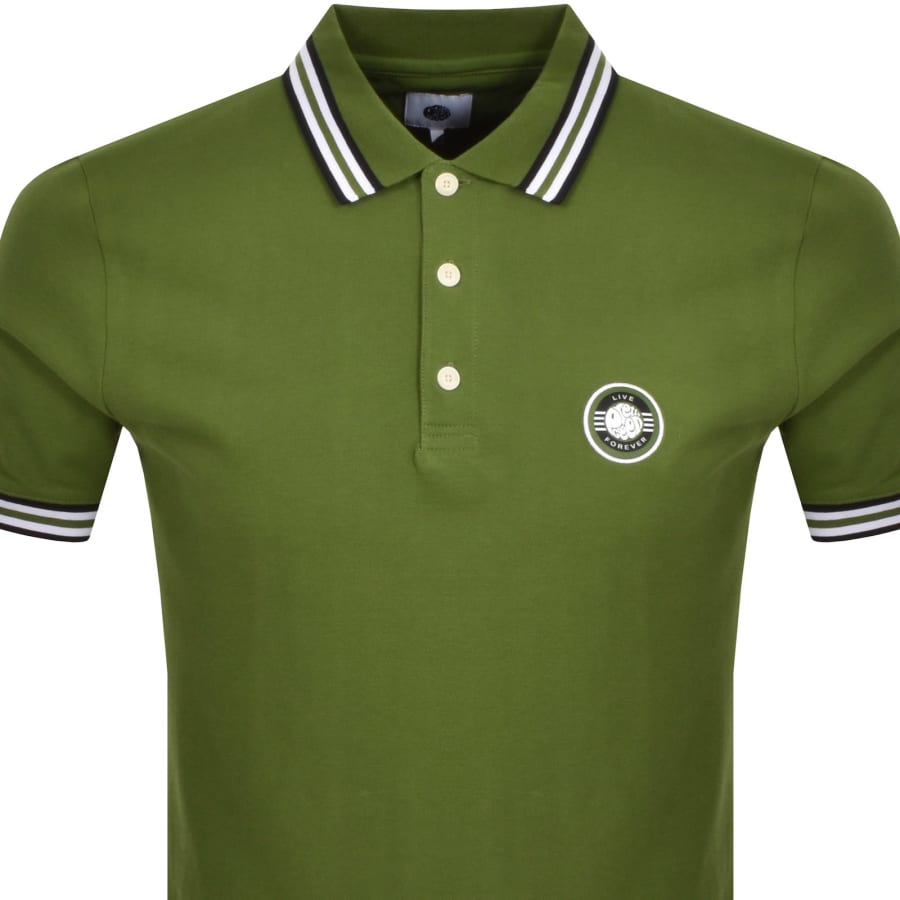 Image number 2 for Pretty Green Live Forever Polo T Shirt Green