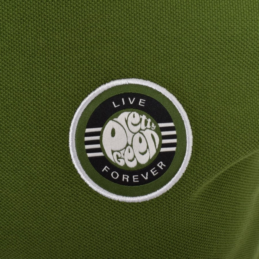Image number 3 for Pretty Green Live Forever Polo T Shirt Green