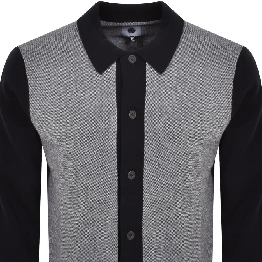 Pretty Green Roxy Knit Polo Jumper Black Mainline Menswear