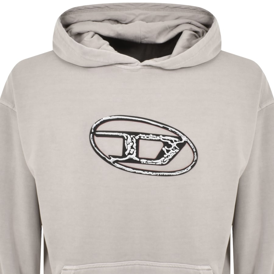 Image number 2 for Diesel Boxt Q7 Hoodie Grey