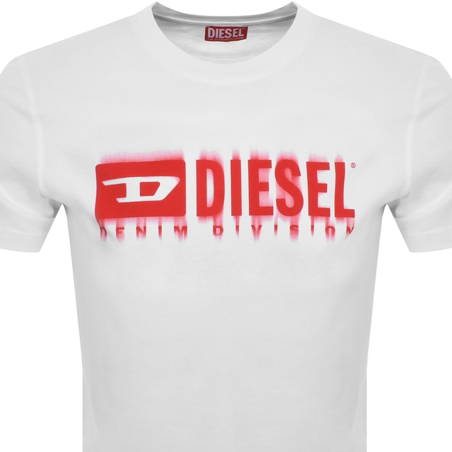 Image number 2 for Diesel T Adjust Q7 Slim Fit T Shirt White