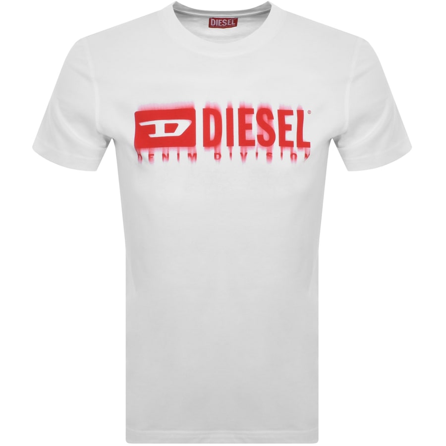 Image number 1 for Diesel T Adjust Q7 Slim Fit T Shirt White