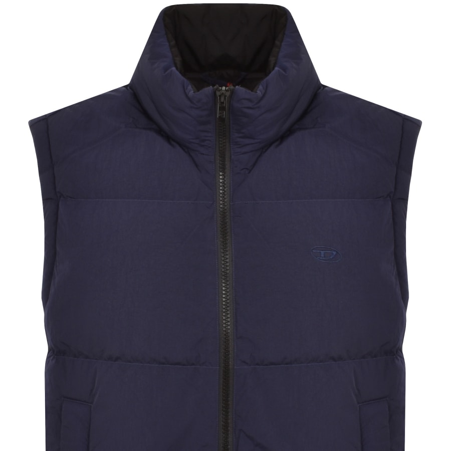 Diesel Raveel Padded Gilet Navy Mainline Menswear Denmark