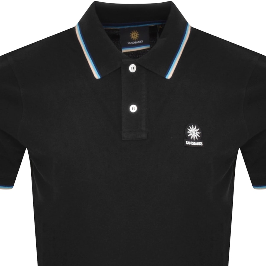 Image number 2 for Sandbanks Badge Logo Polo T Shirt Black