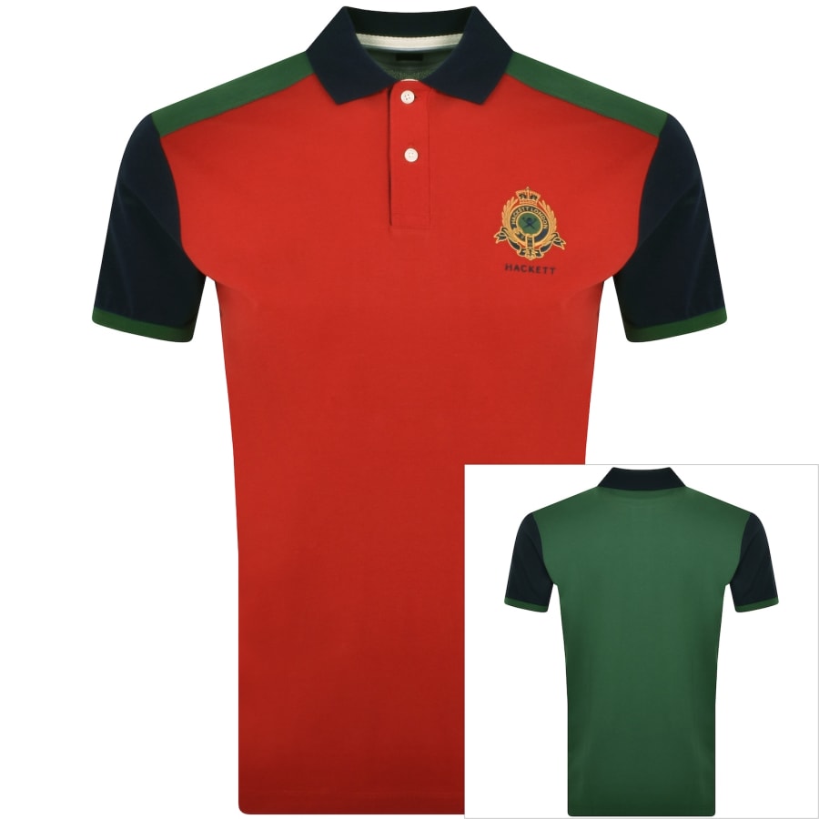 Hackett Multi Polo T Shirt in Red Mainline Menswear United States