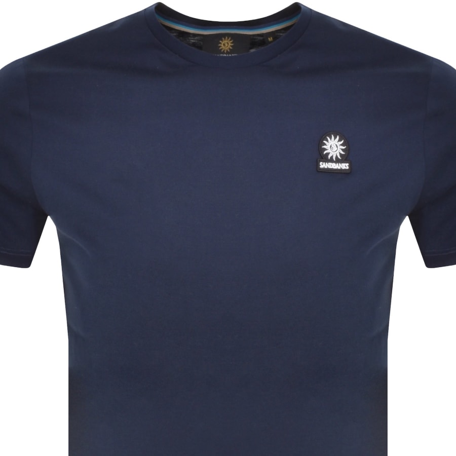 Image number 2 for Sandbanks Badge Logo T Shirt Navy