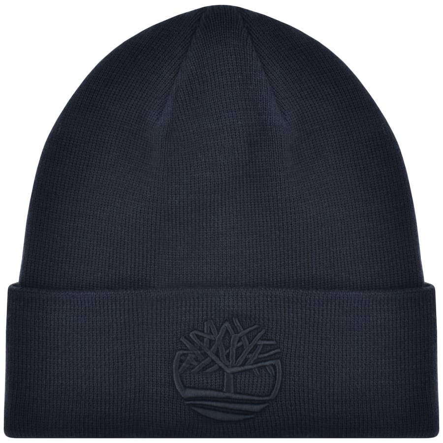 Image number 1 for Timberland Tonal Embroidery Beanie Navy