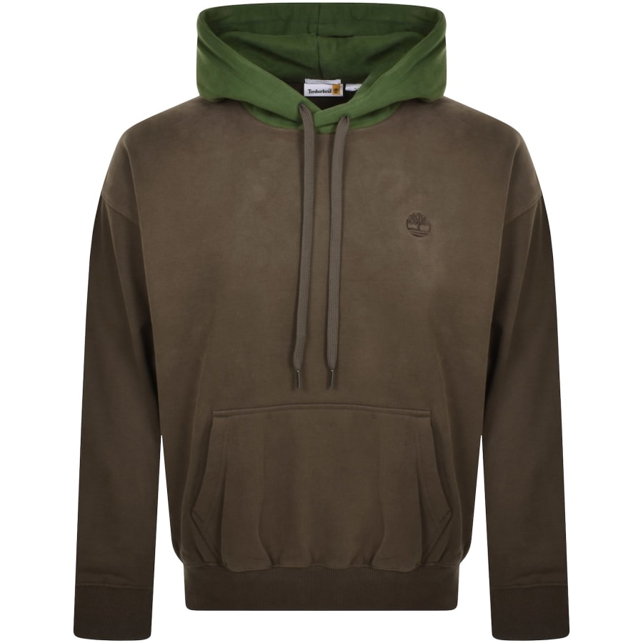 Image number 2 for Timberland Heavy Boucle Logo Hoodie Brown