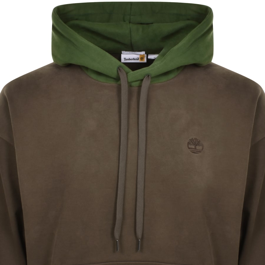 Image number 3 for Timberland Heavy Boucle Logo Hoodie Brown
