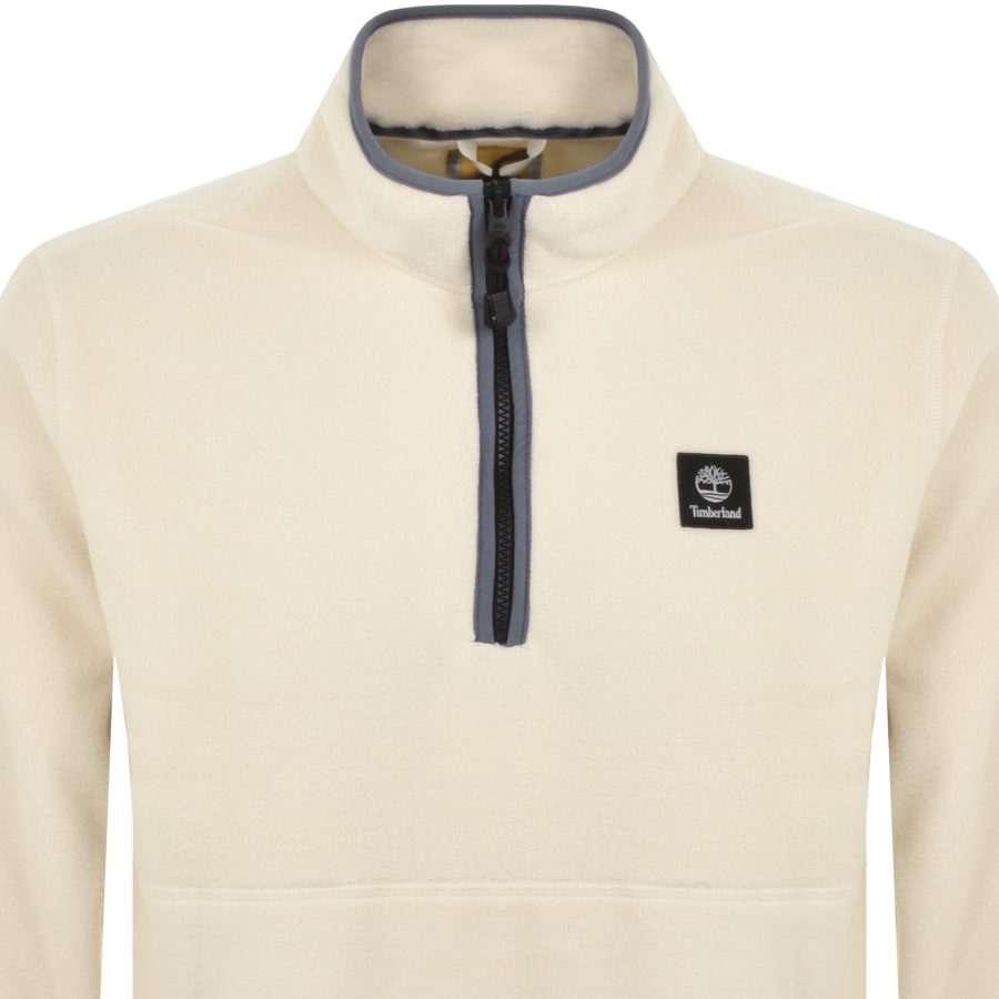 Image number 2 for Timberland Quarter Zip Polar Fleece Cream