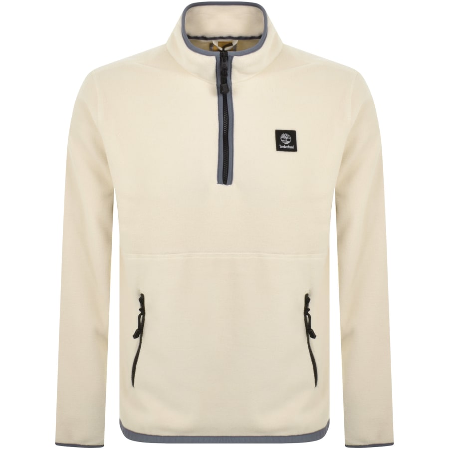 Image number 1 for Timberland Quarter Zip Polar Fleece Cream