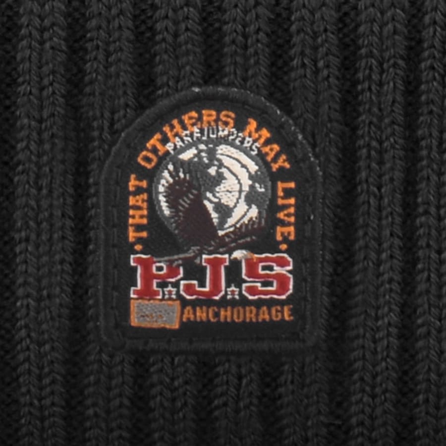 Image number 3 for Parajumpers Ribbed Beanie Street Hat Black