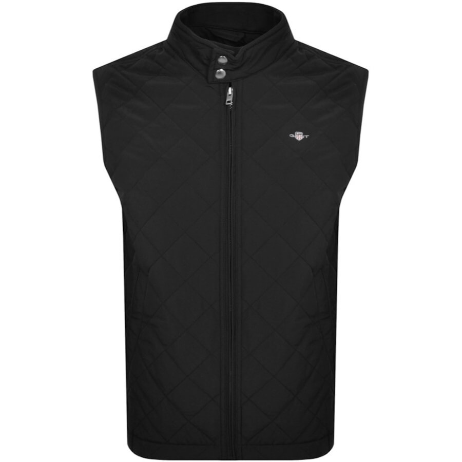 Gant Quilted Windcheater Gilet BlackGant Quilted Windcheater Gilet Black Male XXX Large