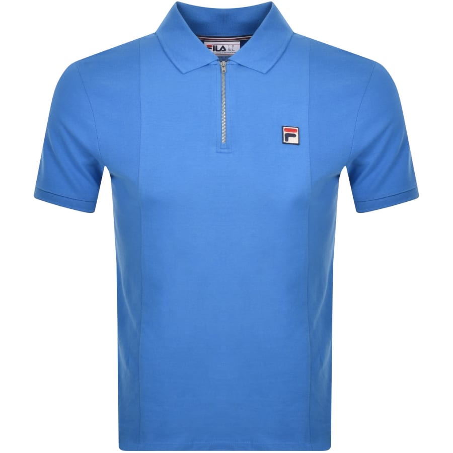 Fila Vintage Panel Polo T Shirt Blue Mainline Menswear Canada