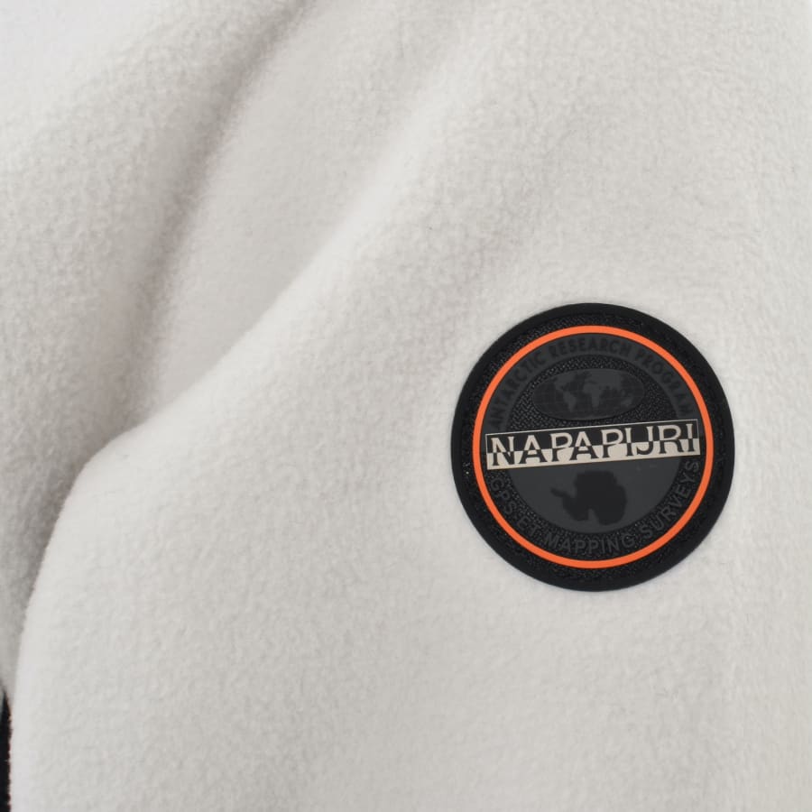 Image number 4 for Napapijri T Dolent Full Zip Loose Fit Fleece Cream