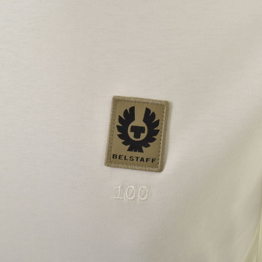 Belstaff Centenary Patch Logo T Shirt Off White Mainline Menswear
