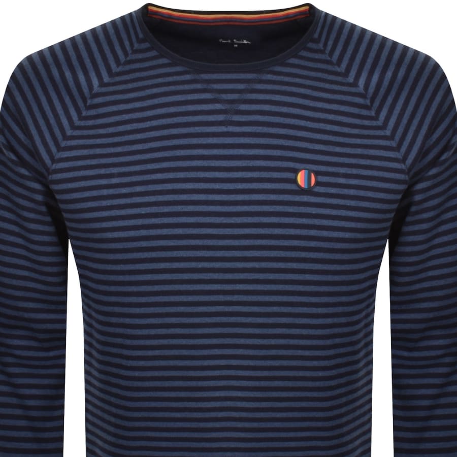 Image number 2 for Paul Smith Long Sleeve Damo T Shirt Navy