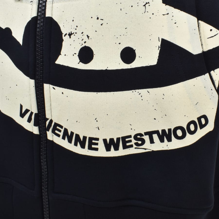 Vivienne Westwood Sunken Orb Zip Hoodie Navy Mainline Menswear