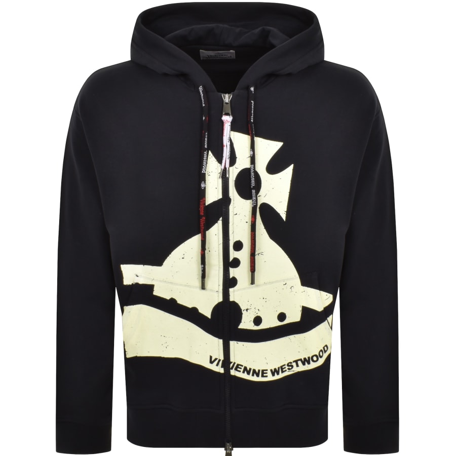 Vivienne Westwood Sunken Orb Zip Hoodie Navy Mainline Menswear
