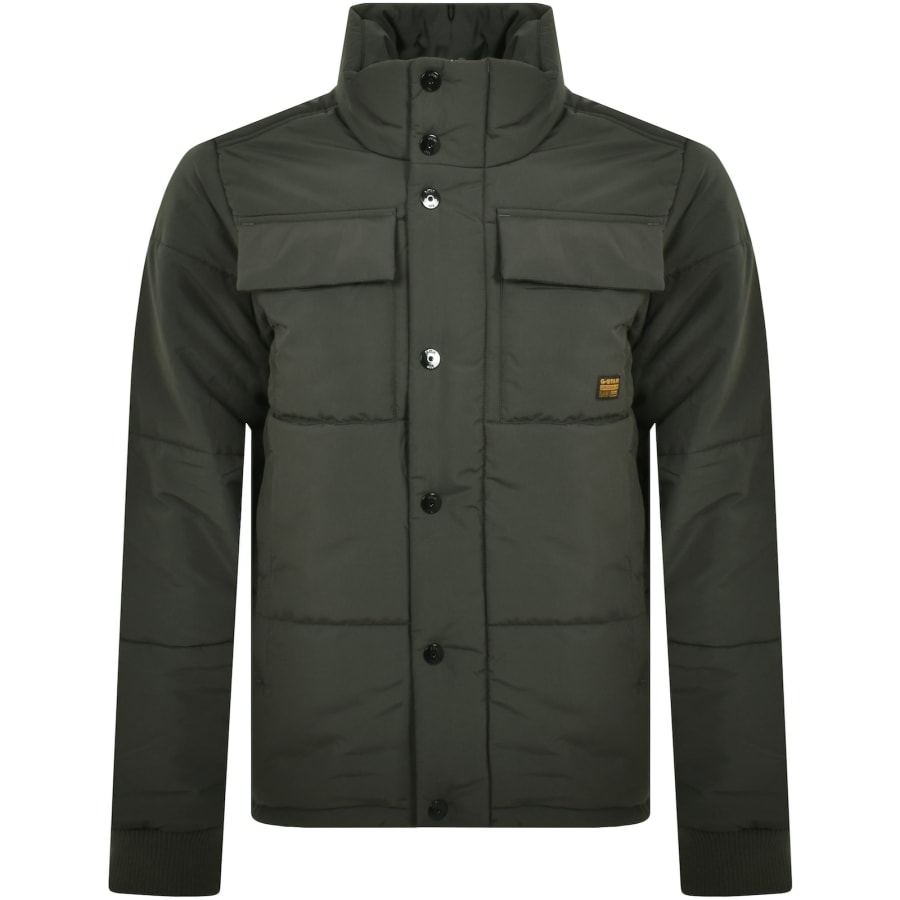 G-STAR Raw Women's Olive Green Army Quilted Bomber