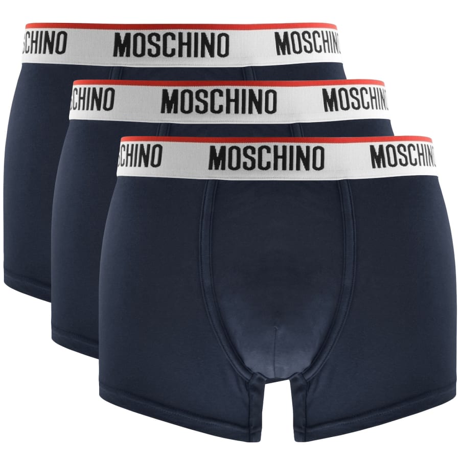 Moschino Underwear 3 Pack Trunks Navy
