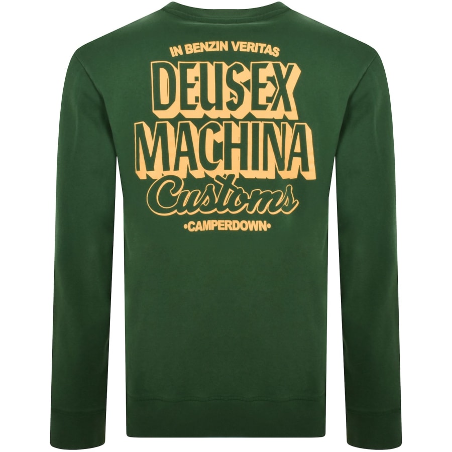 Deus Ex Machina Logo Sweatshirt Green Mainline Menswear Denmark