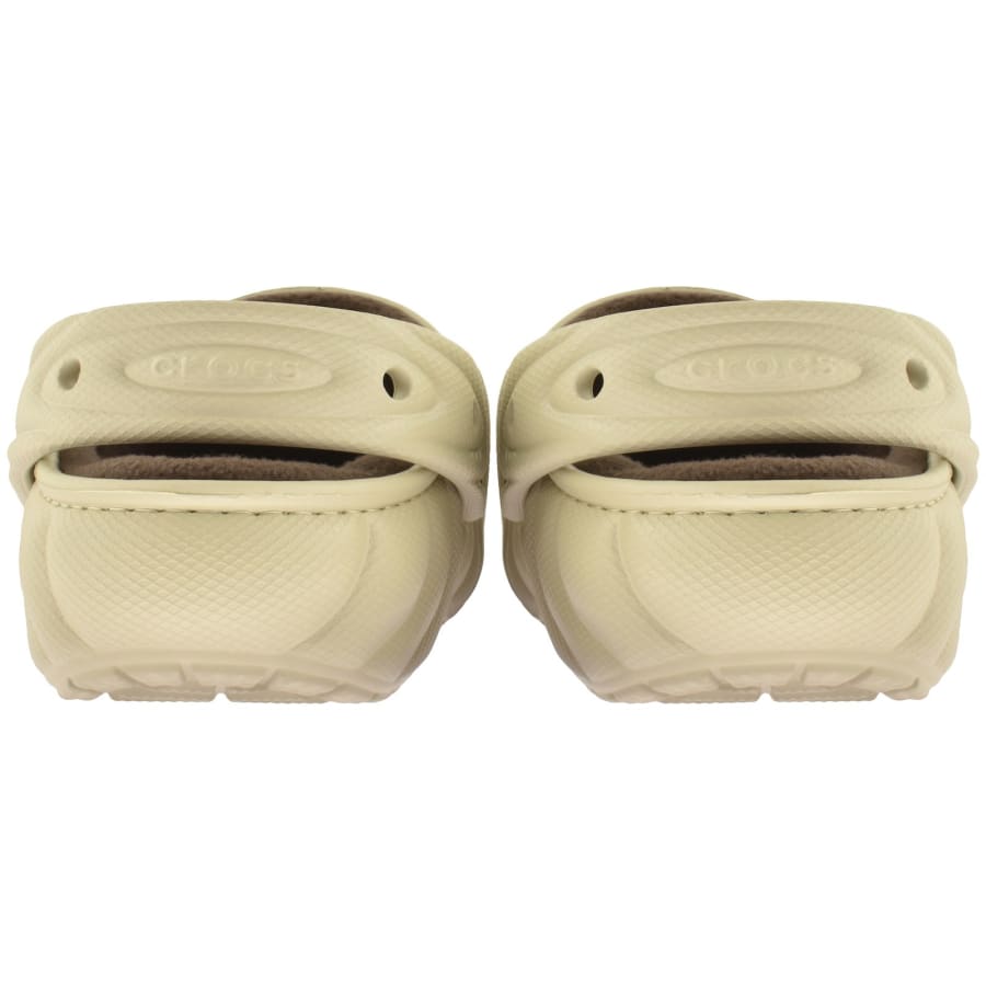 Image number 2 for Crocs Classic Lined Overpuff Clogs Beige