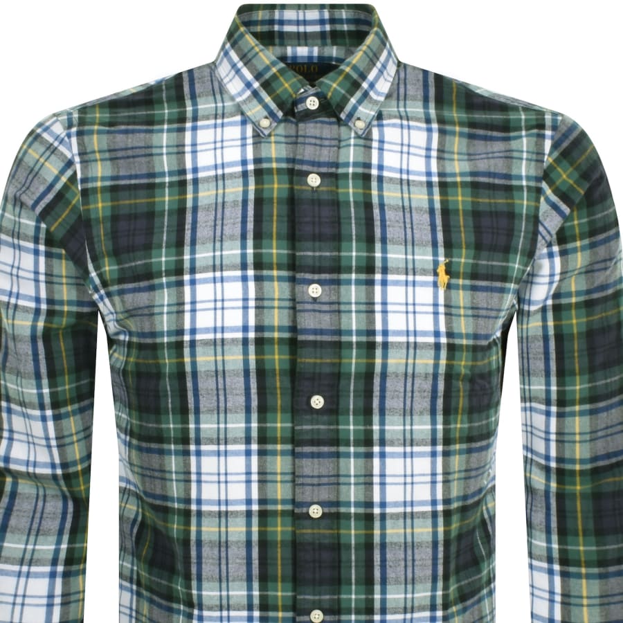 Image number 2 for Ralph Lauren Custom Fit Long Sleeve Shirt White