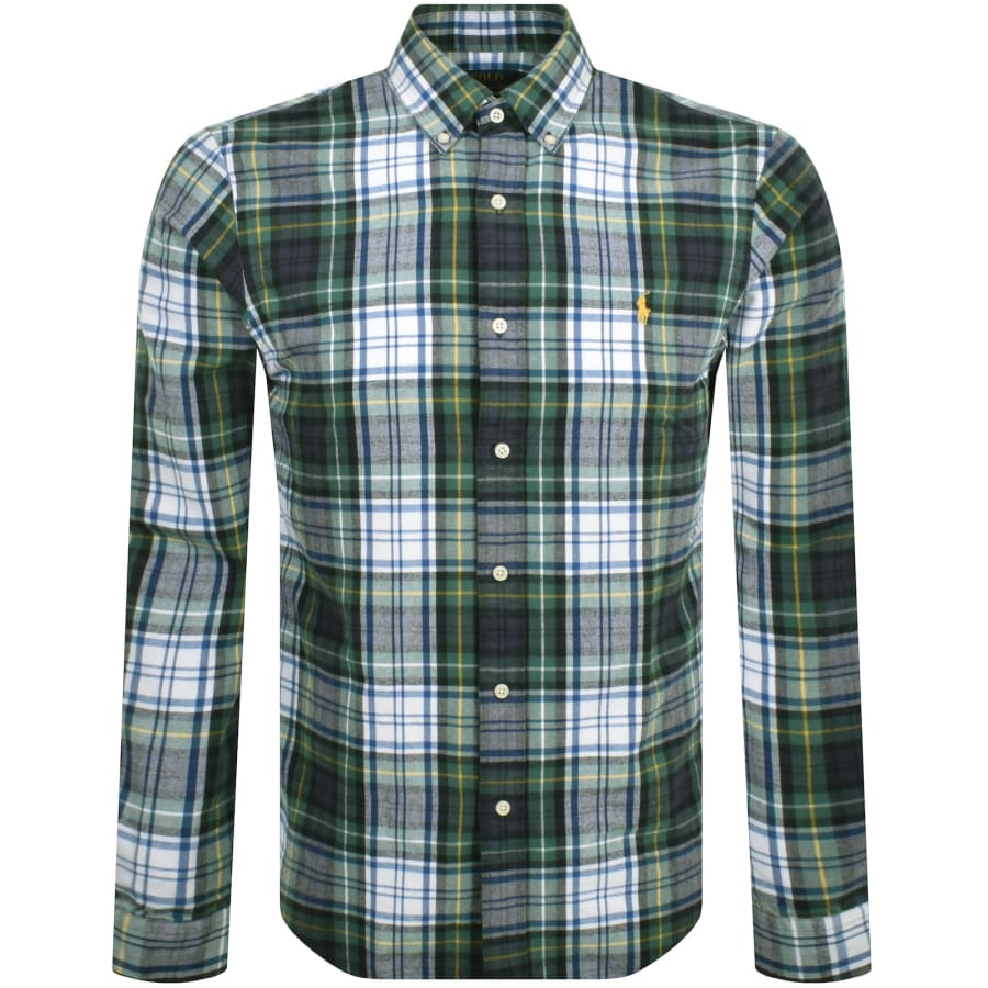 Image number 1 for Ralph Lauren Custom Fit Long Sleeve Shirt White