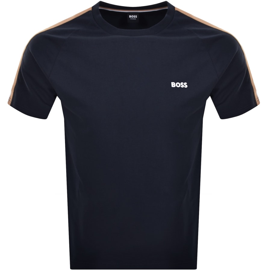 BOSS Logo Iconic T Shirt Navy Mainline Menswear Denmark