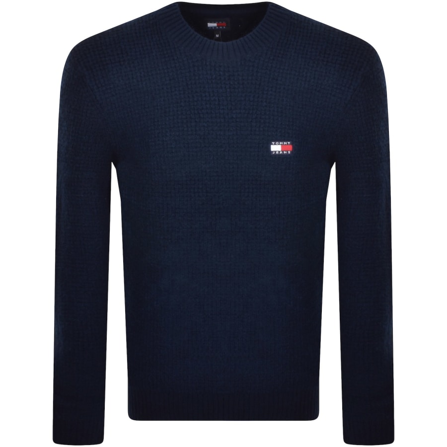 Tommy Jeans Regular Fit Blue Waffle Sweater xlarge Mens