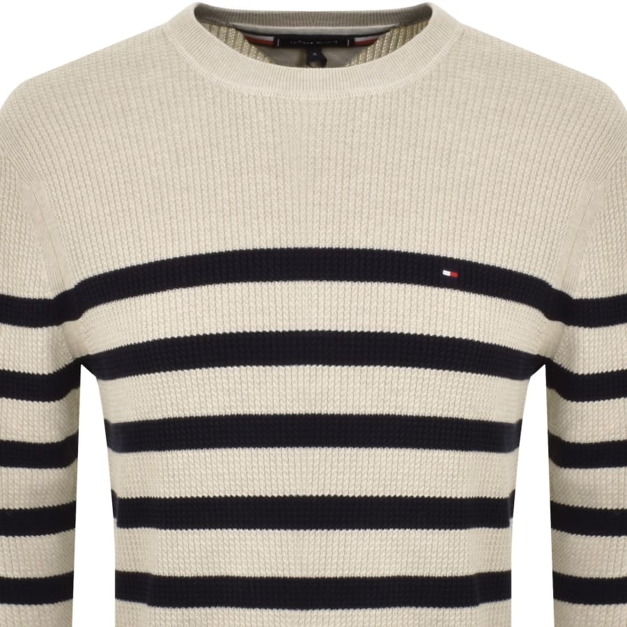 Mens Tommy Hilfiger Natural Structure Crew Neck Sweater
