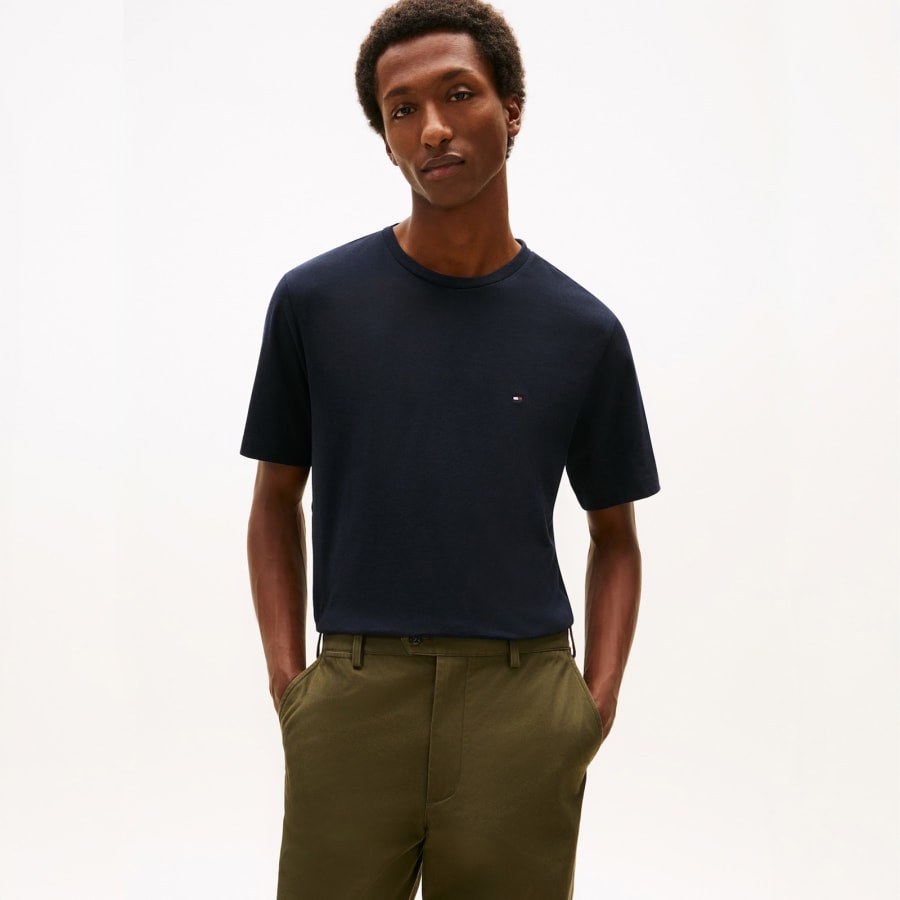 Image number 4 for Tommy Hilfiger Essential Solid T Shirt Navy