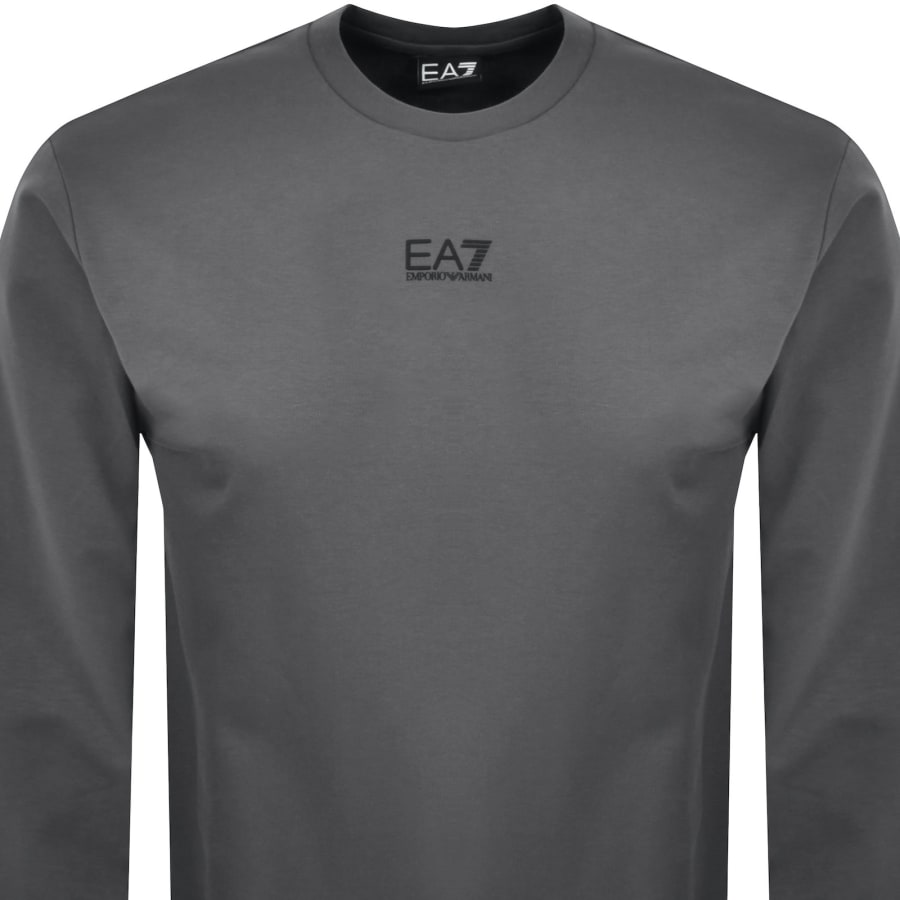 EA7 Emporio Armani Logo Sweatshirt Grey Mainline Menswear
