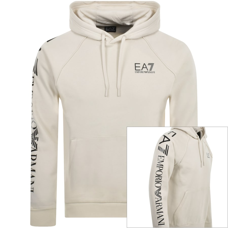 Ea7 white hoodie cheap