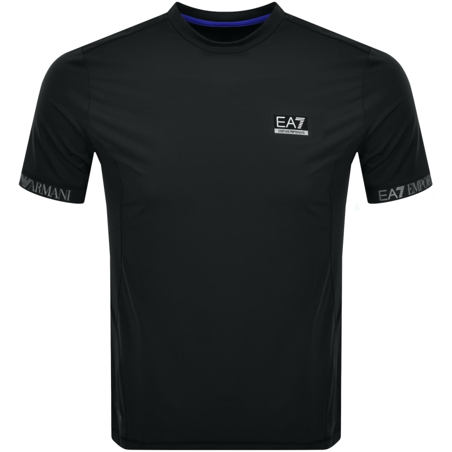 EA7 Emporio Armani Logo T Shirt Black Mainline Menswear