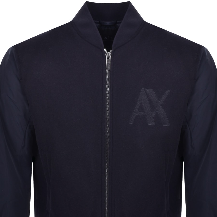 Armani Exchange Elegant Blue Polyester Jacket