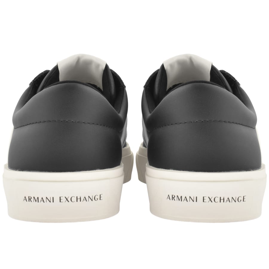 Image number 2 for Armani Exchange Logo Trainers Black