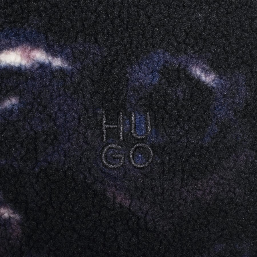 Image number 4 for HUGO Dedirose Oversized Full Zip Hoodie Black