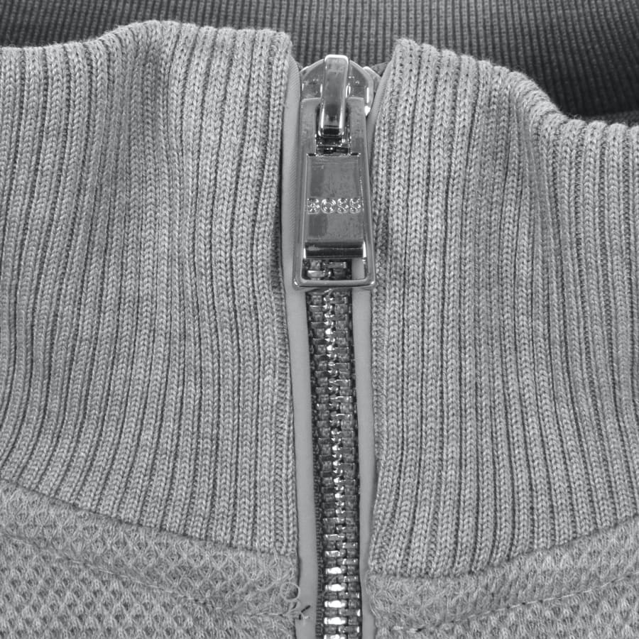 Image number 5 for BOSS H Sidney 59 Quarter Zip Sweatshirt Grey