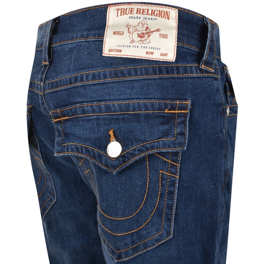 Image number 3 for True Religion Ricky Flap Jeans Dark Wash Blue