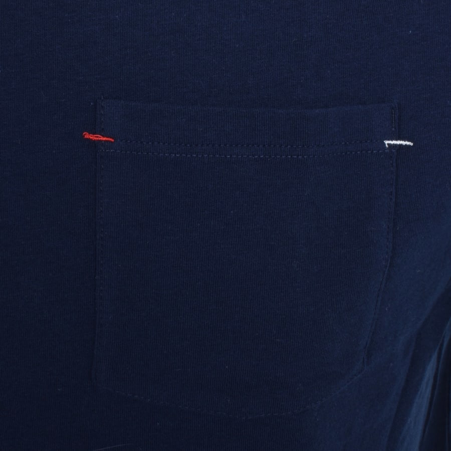 Image number 3 for Lacoste Contrast Neck T Shirt Navy