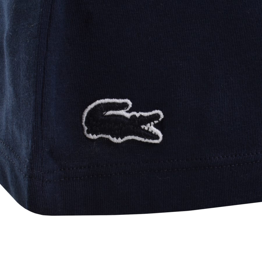 Image number 4 for Lacoste Contrast Neck T Shirt Navy