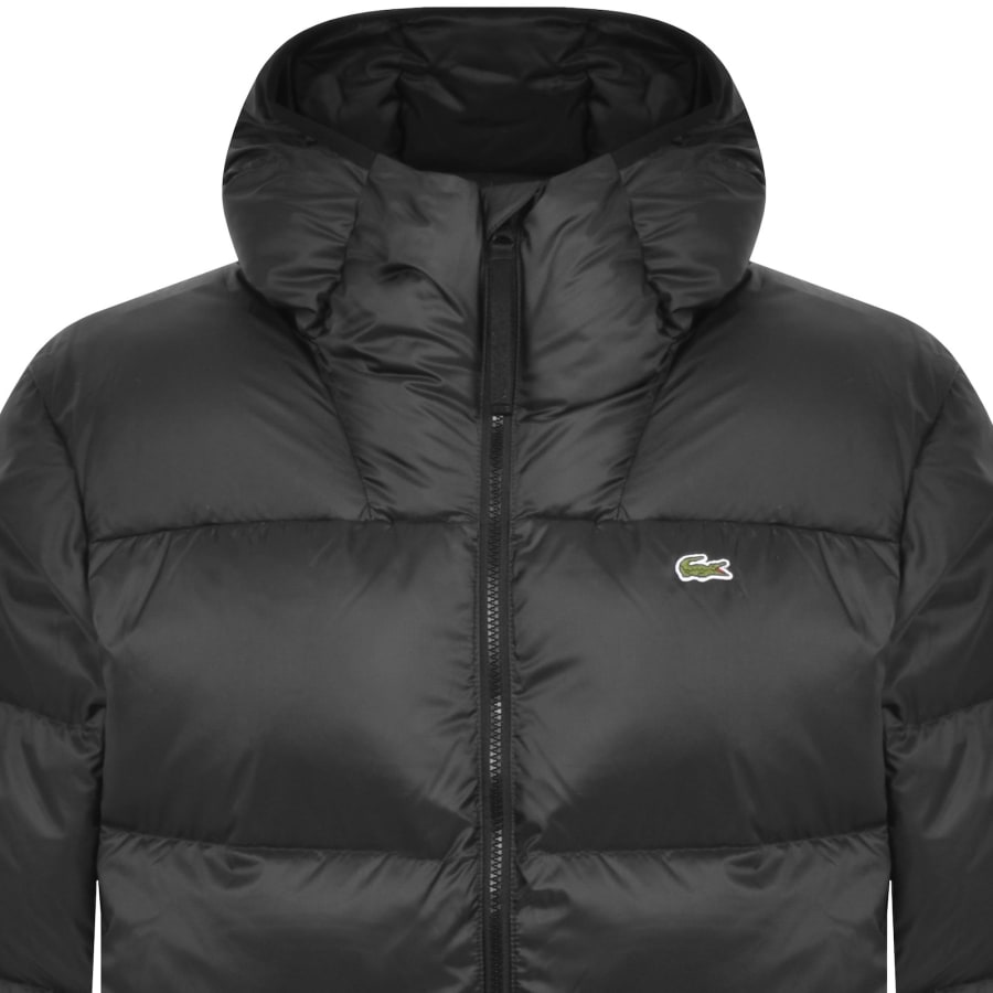 Lacoste Short Hooded Puffer Jacket Black