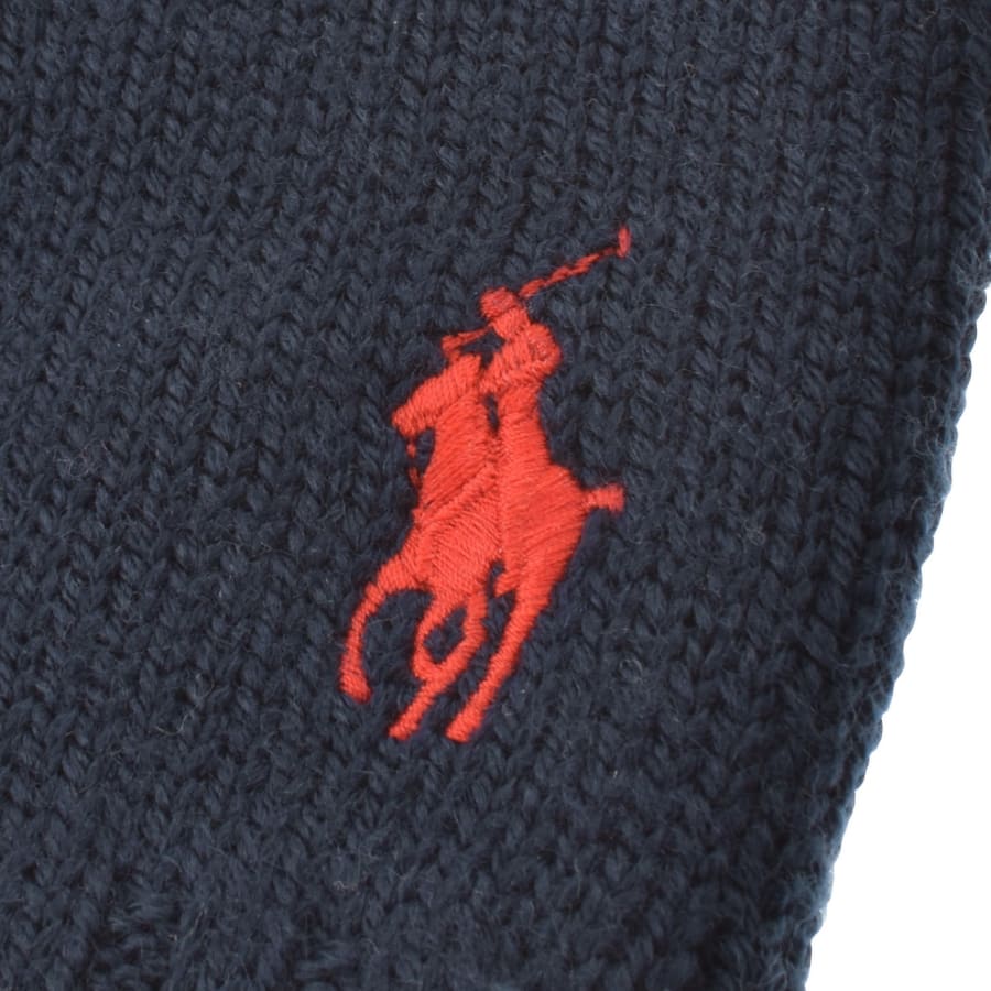 Image number 3 for Ralph Lauren Wool Gloves Navy